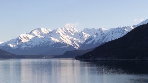 Snowy peaks around Skagway